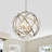 Malbon 4 - Light 18.9" Light Gold with Bronze Tone Candle Style Globe Chandelier