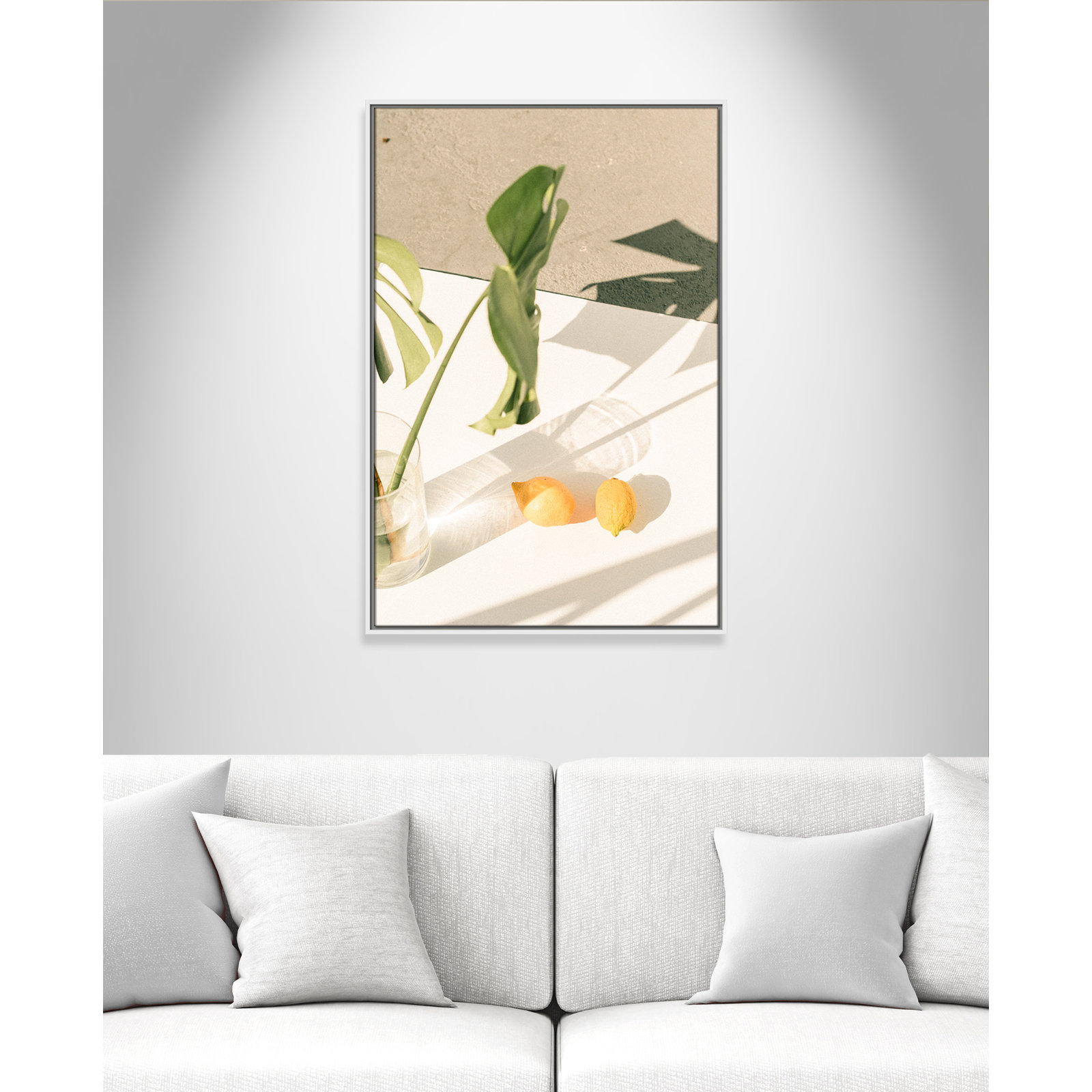 Citrus and Palms Print, 37.5'' H x 25.5'' W x 2'' D, White Framed