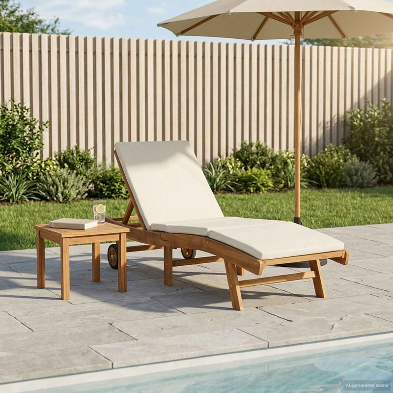 Outdoor Lounge Chair, White