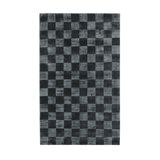 Berlin Checkered Area Rug in Black