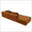 Ensemble de canapé modulaire en forme de L 105,5 po, canapé de plancher minimaliste en velours côtelé-690930085