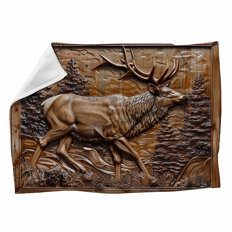 Machine Printed Throw Blanket, 60" x 80"