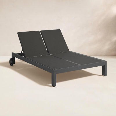 Georgie 55" Patio Double Chaise Lounge