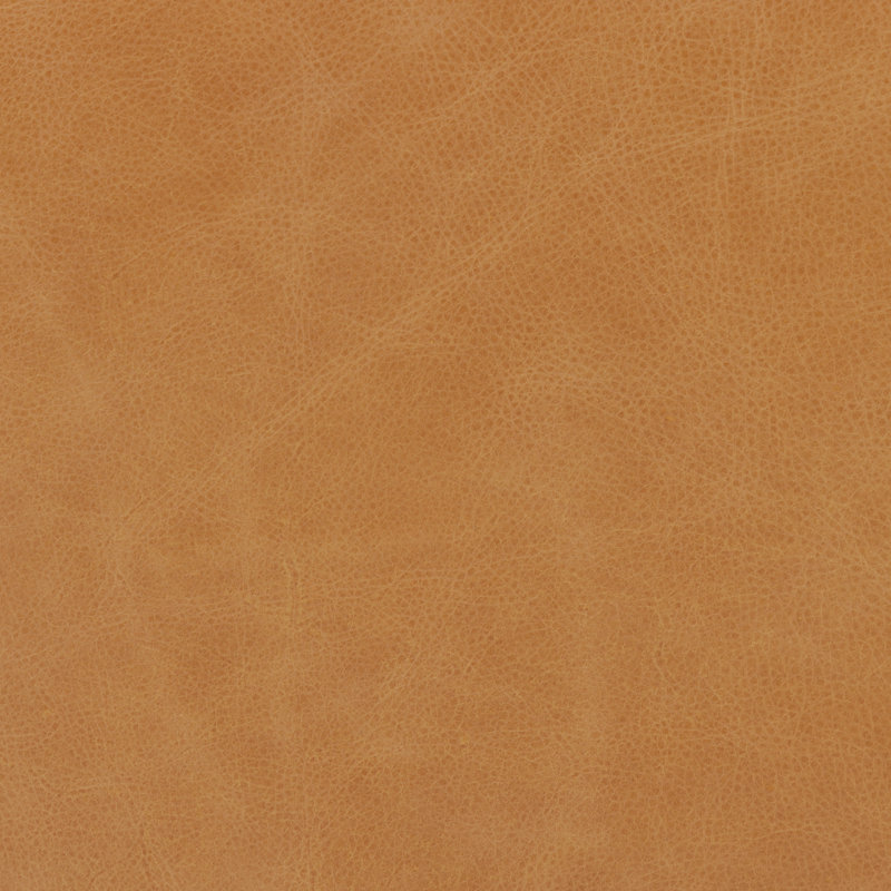 Sinclair Round Ottoman, Natural, Sonoma Butterscotch Genuine Leather
