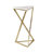 Kierstyn Metal Gold Side End Accent Table with Marble Top Set