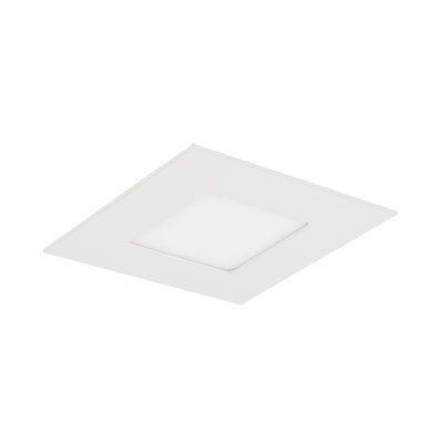 Ensemble d'éclairage carré blanc à DEL 4 po avec interrupteur sélectionnable 5 températures de couleur (CCT) Lotos