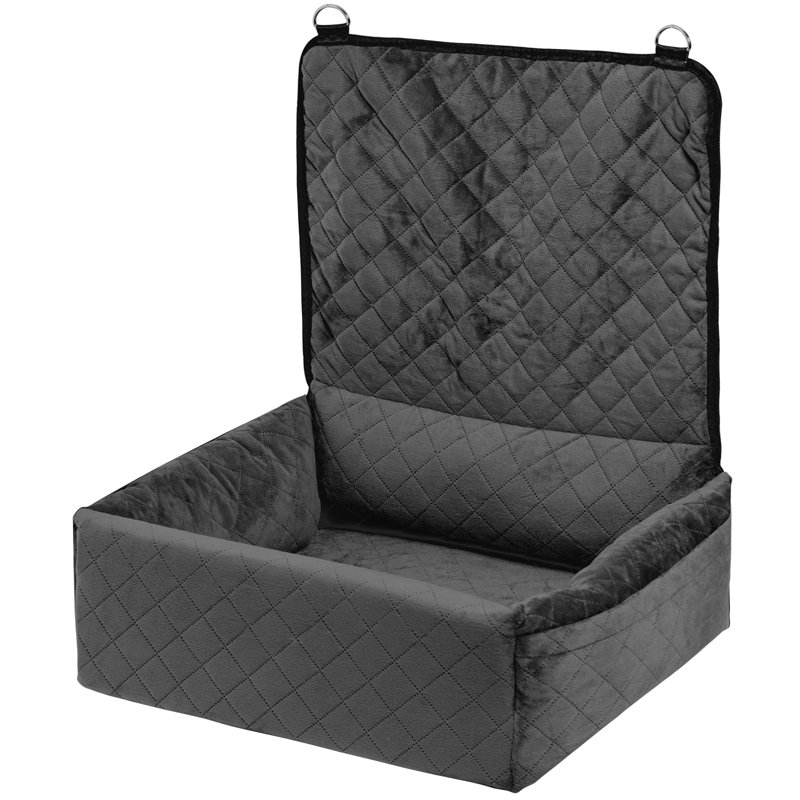 Siège d'auto pour chien pour chien de taille moyenne jusqu'à 40 lb - noir