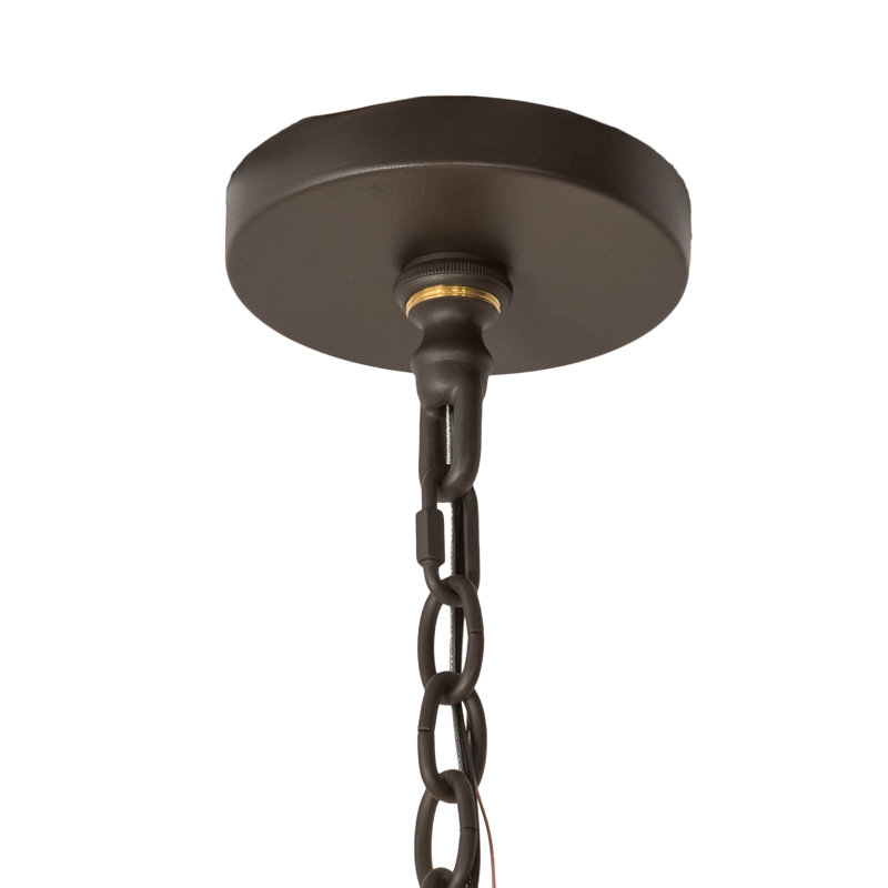 Luminaire suspendu géométrique de style bougie à 6 lumières Baranya