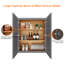 Armoire murale standard Shaker de 30 po x 12 po x 36 po Homewood Cozy Design en gris Shaker prêt à assembler-814792618-814792614