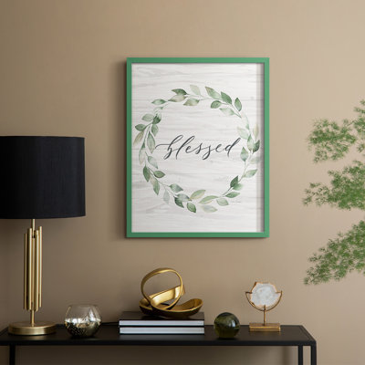 «Blessed Wreath», reproduction encadrée en bois massif