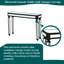 Console miroir antique avec rangement ouvert
