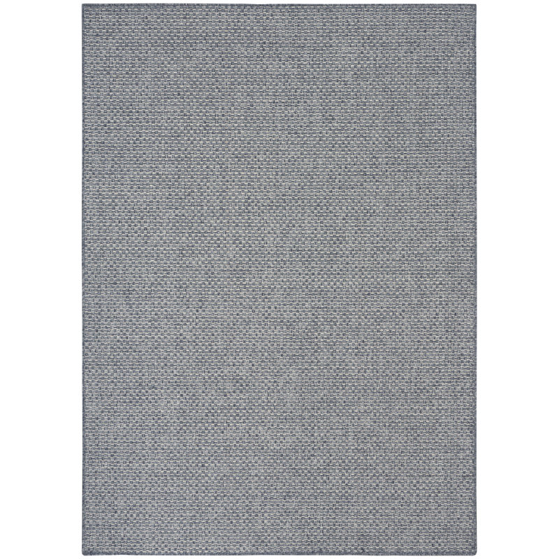  Tulum 4' x 6' Denim Outdoor Rug, Rectangle 4' x 6', Denim