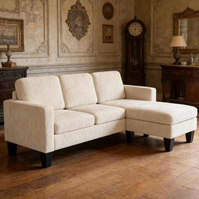 Nordic Style Sectional Sofa With High-Density Foam And Pocket Springs, Perfect For Compact Living Spaces