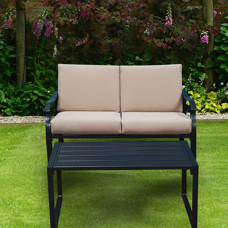 LOVESEAT AND  TABLE Schwarz B