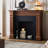 Wlanut Solid Wood Freestanding Fireplace