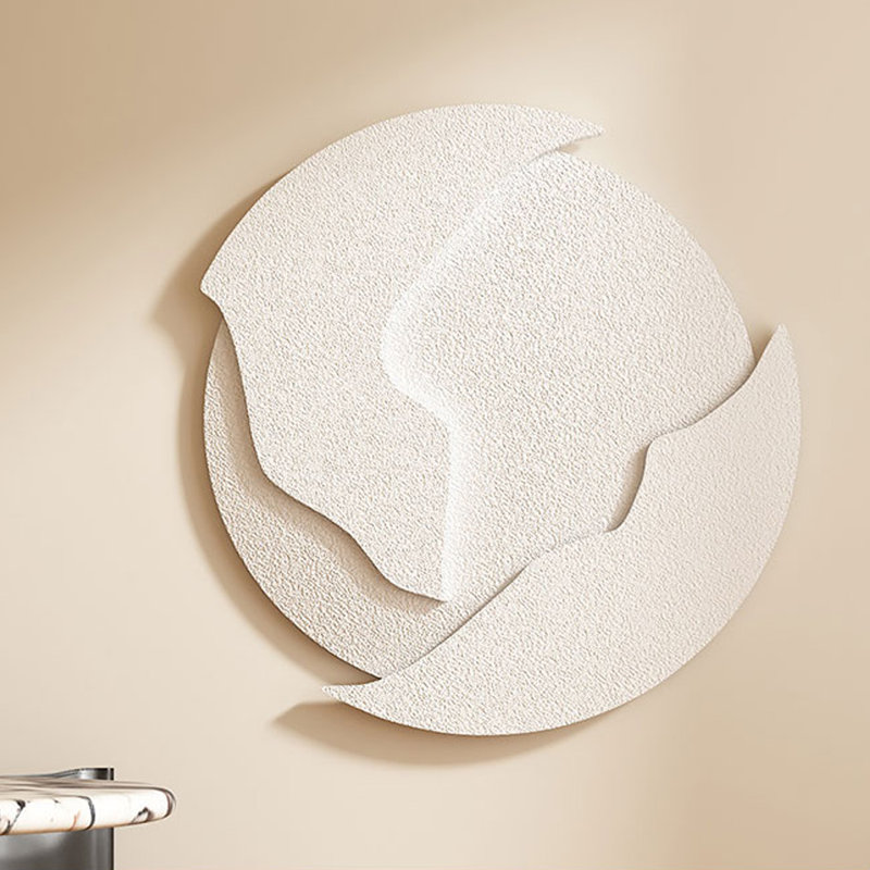Applique murale à DEL minimaliste Wabi-Sabi, applique murale abstraite texturée blanche, applique à intensité variable pour décoration intérieure contemporaine