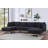 Helena Black Sherpa 124"W Double Chaise U-Shape Sectional Sofa