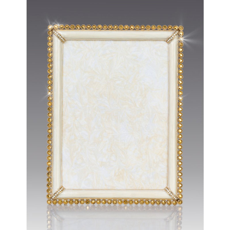 Lucas Metal Picture Frame, Green/Gold, 5" x 7"