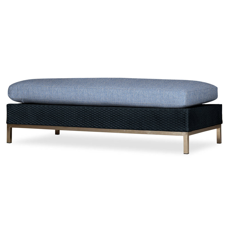 Elements Outdoor Ottoman, Demo Skyway, Hickory