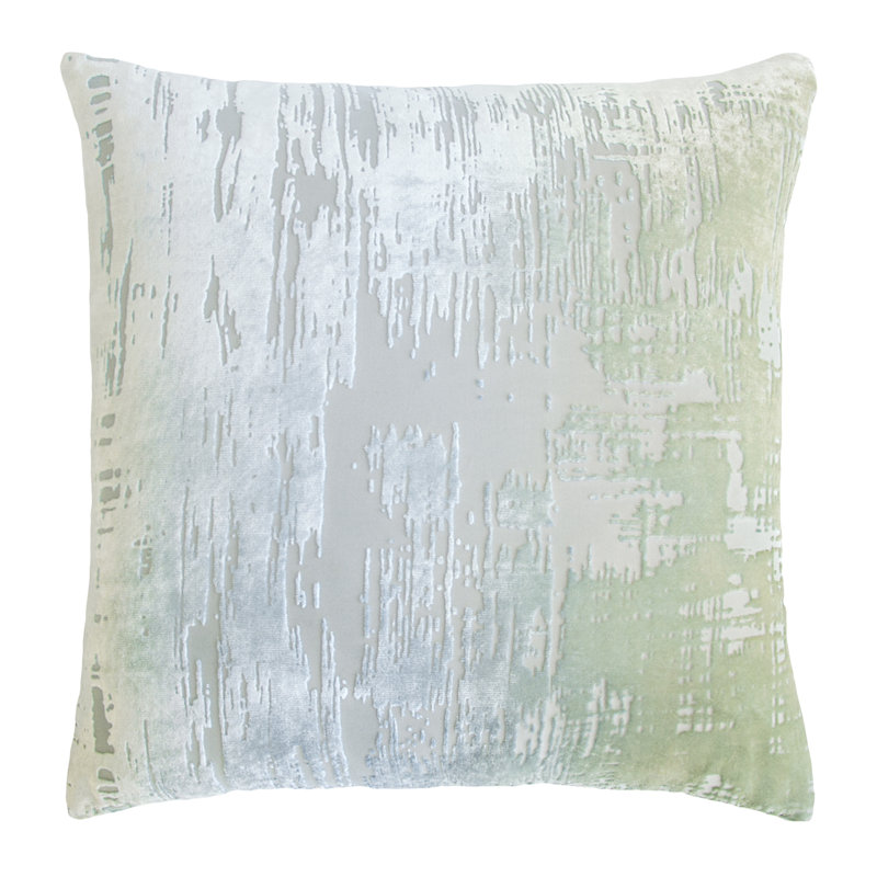 Brush Stroke Square Pillow Cover & Insert, Ice, 22"H x 22"W