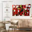 Libellule sur fond rouge-107965894