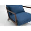 Fauteuil d'appoint rembourré bleu Mid-Century