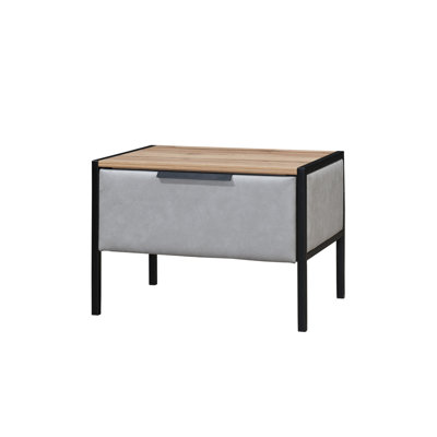 Myree 59cm W Iron Bedside Table