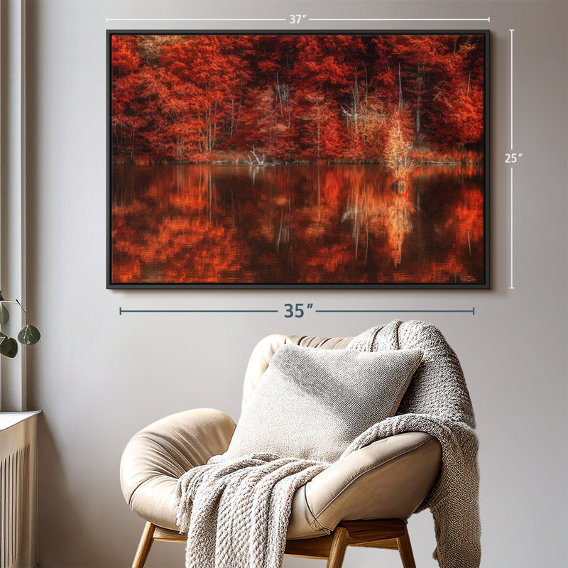 «Reflection of Autumn Wall Art», H 25 po x l 37 po