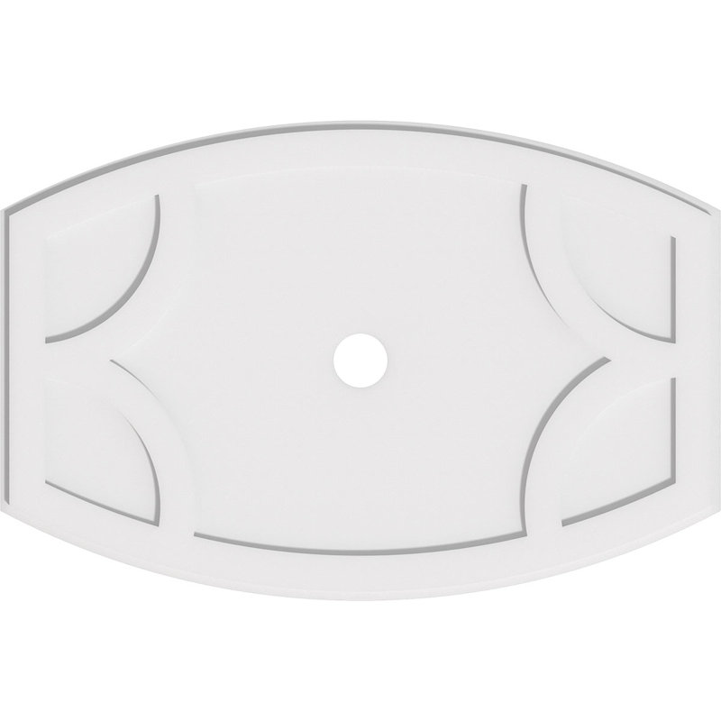 Kailey Architectural Grade PVC Contemporary Ceiling Medallion 3" Inside Diameter, 26.625" H x 40" W x 1" D