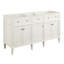 Ensemble de meuble-lavabo double 60 po avec lavabo sous-comptoir rectangulaire Elmdale-75245595-67574738-67574734