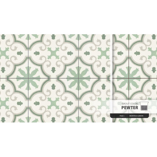 Monteca 10" x 10" Porcelain Patterned Wall & Floor Tile