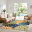 Tapis intérieur/extérieur Alsaedi floral vert/bleu/orange-1242269967