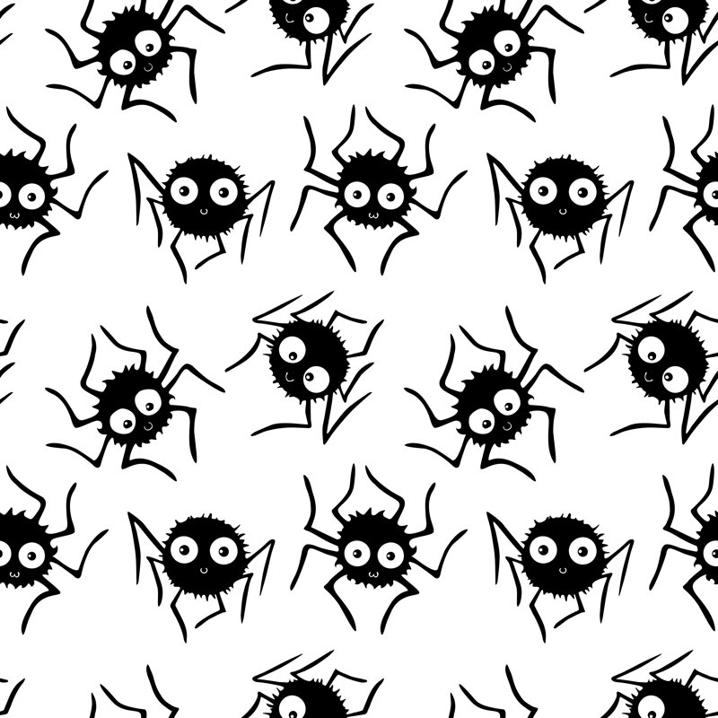 Spiders With Eyes Illustration by Iuliia Bessonova - Wrapped Canvas Print, 30cm H x 30cm W x 3.8cm D