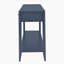 Élégante console d'entrée avec tiroirs à rayures verticales et pieds longs, idéale pour organiser et rehausser tout espace