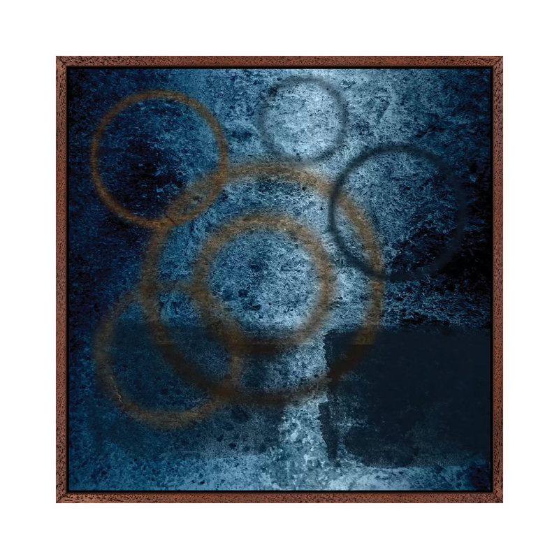 Mississippi Blues II by Sheldon Lewis - Print on Canvas, 45.72cm H x 45.72cm W x 3.81cm D, Classic Brown Wood Framed
