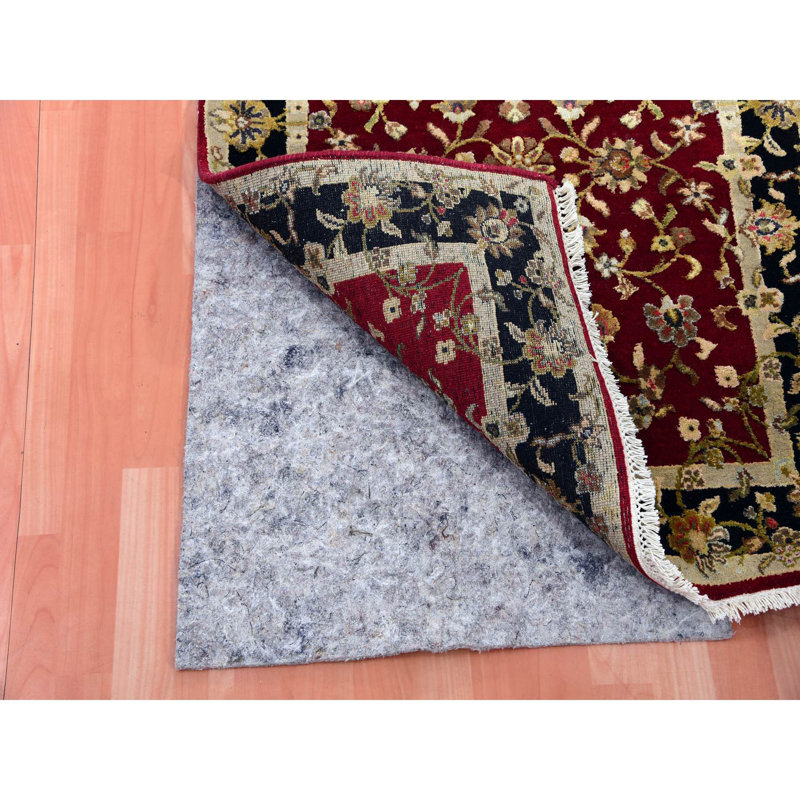 Tapis de couloir rouge nouvel âge en laine 2 pi 9 po x 12 pi 3 po Cecchino