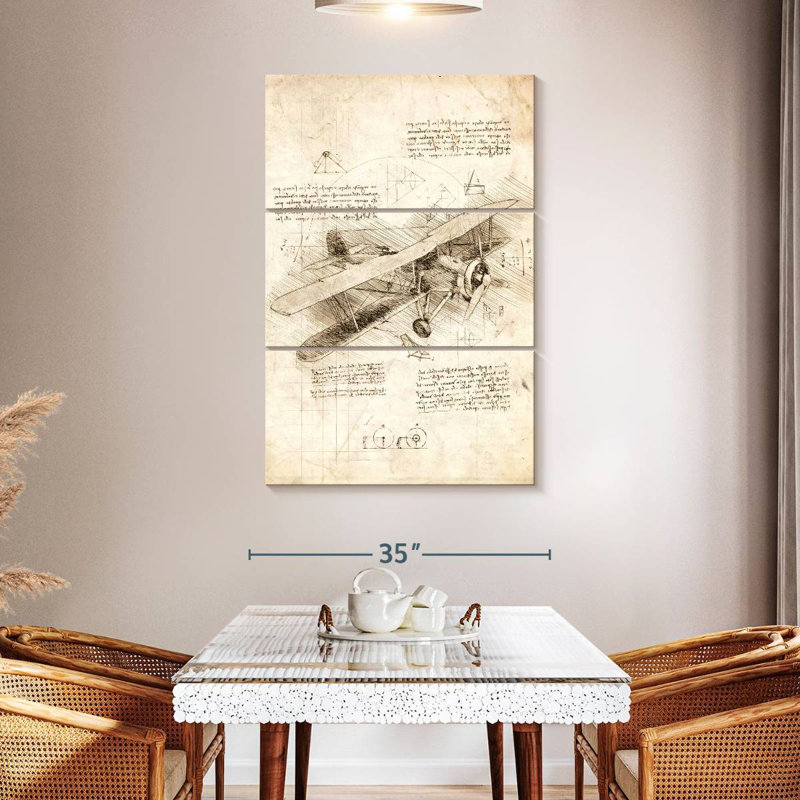 Mehar Biplane Aircraft, 57" H x 36" W