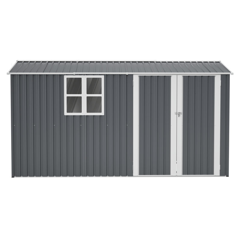 Remise de rangement extérieure 8 * 12 pi avec fenêtres et fondation
