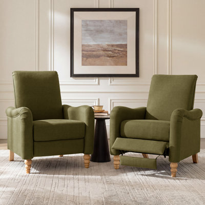 Bhandary Terren Linen Striped Recliner
