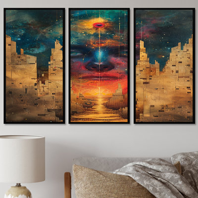 Dailany - Ensemble d'art mural collage abstrait