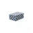 Decorative Storage Box with Resin Diamond Pattern, Black and White