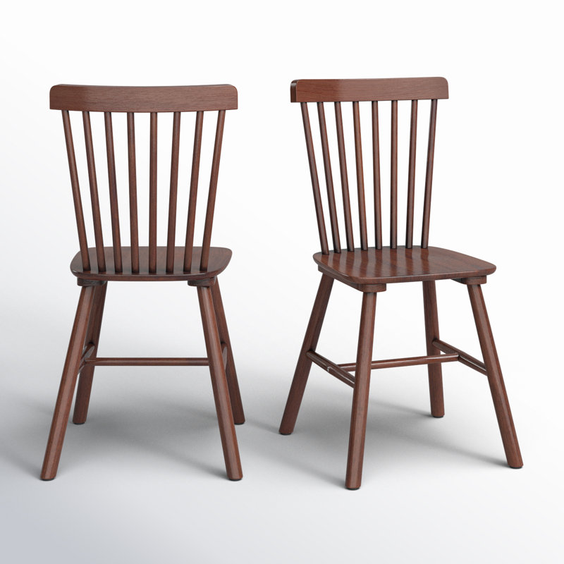 Chaise d'appoint en bois massif Chesley, Noyer