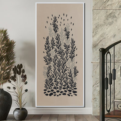 «Black and Brown Natures Coastal Essence», art mural corail noir, impression sur toile