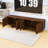 Wood Grain TV Stand with Wavy Door Front, Push-Open Doors and Cable Management-2141880764