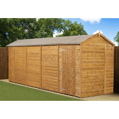 Modular Apex Garden Shed  18X6 With Windows