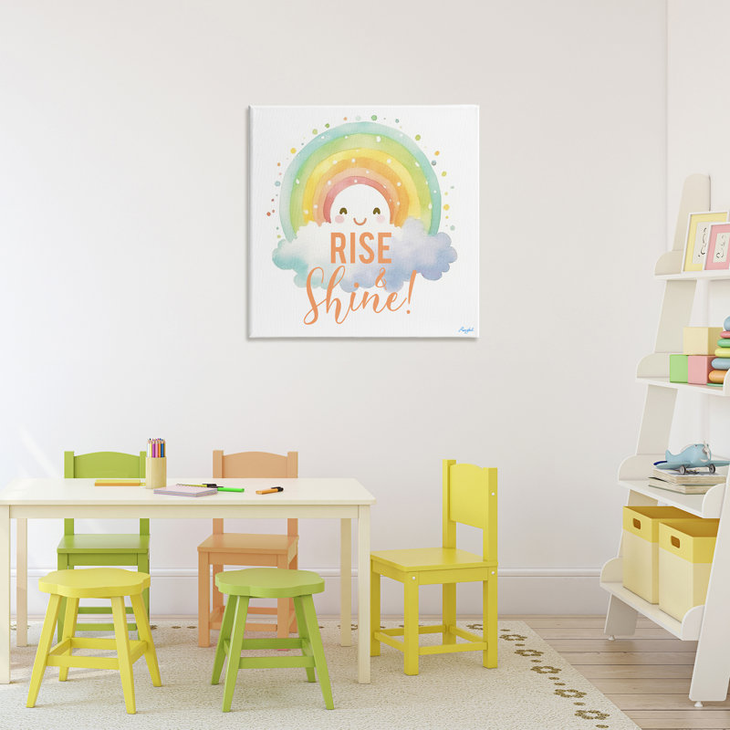 «Rise Shine Happy Rainbow», conception par Roozbeh, H 24 po x l 24 po