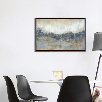 «Cool Gray Horizon I» par Jennifer Goldberger, reproduction d'art sur toile tendue