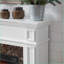 Cadre de cheminée blanc neige l 45,6 po x P 11,8 po x H 40 po - sans foyer inclus | Panneau de fibres à densité moyenne | Blanc neige-123064174