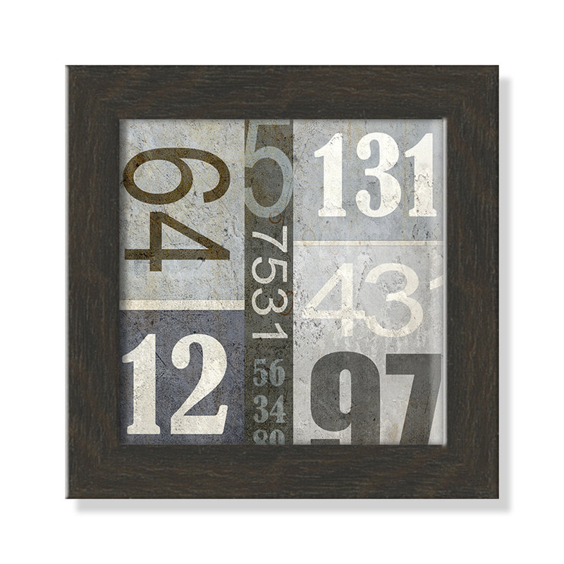 Art numérique encadré, H 8 po x l 8 po x P 0,6 po, Encadré plat à grain de bois noir