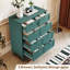Commode 5 tiroirs avec design Mid-Century pour chambre à coucher, vert-368734190